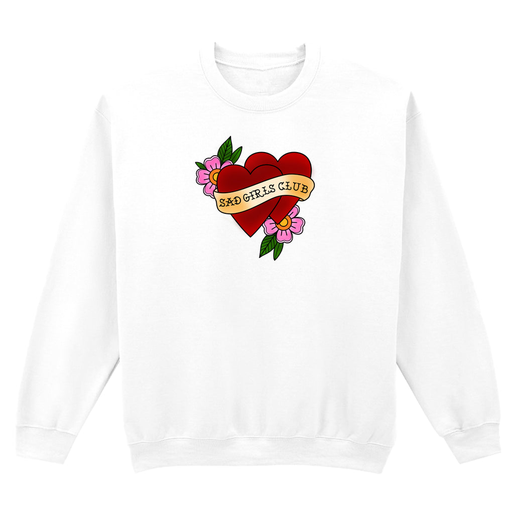 SAD GIRLS CLUB HEART TATTOO SWEATSHIRT