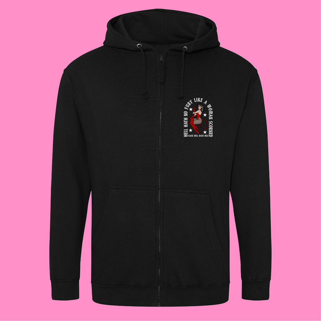 WOMAN SCORNED ZIP HOODIE