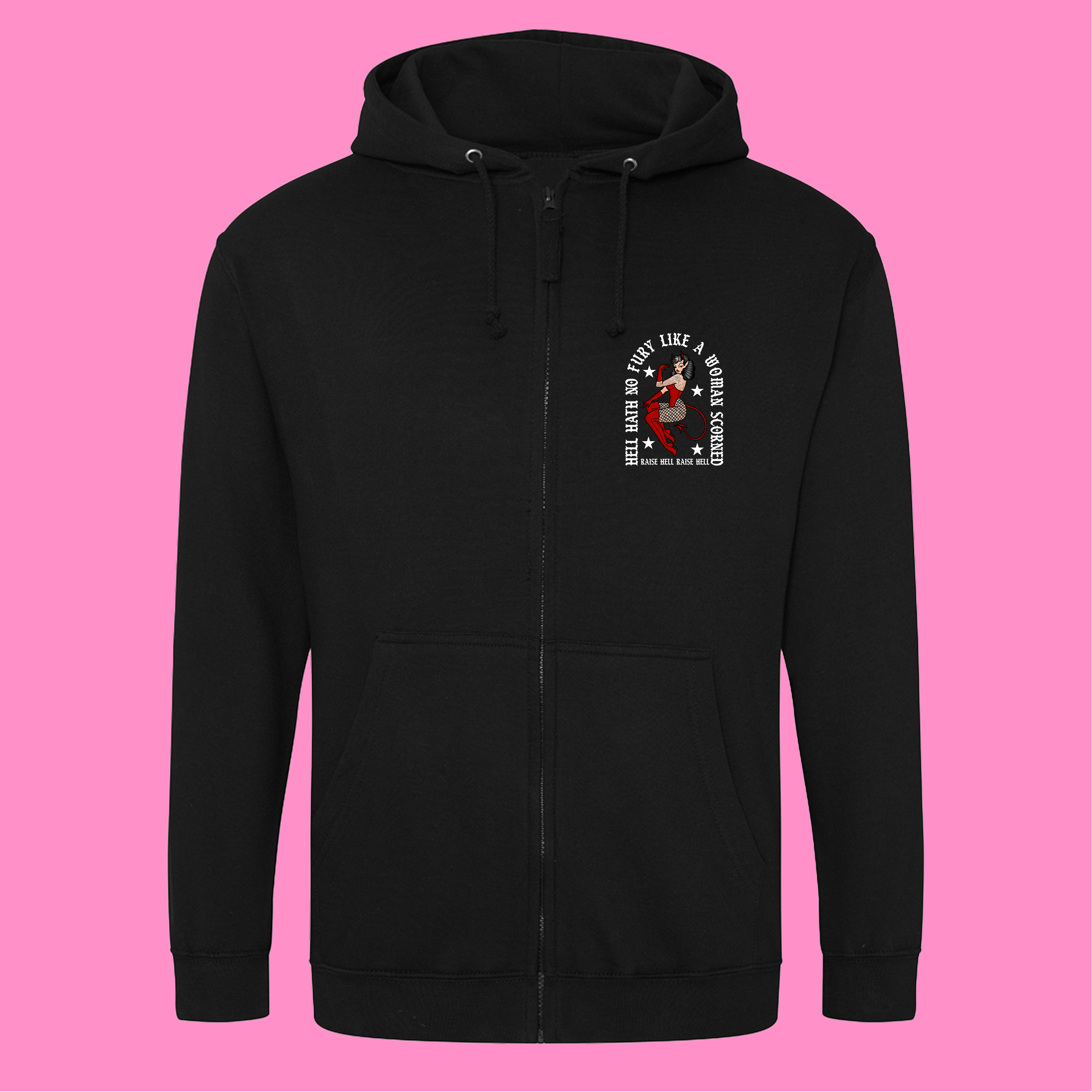 WOMAN SCORNED ZIP HOODIE