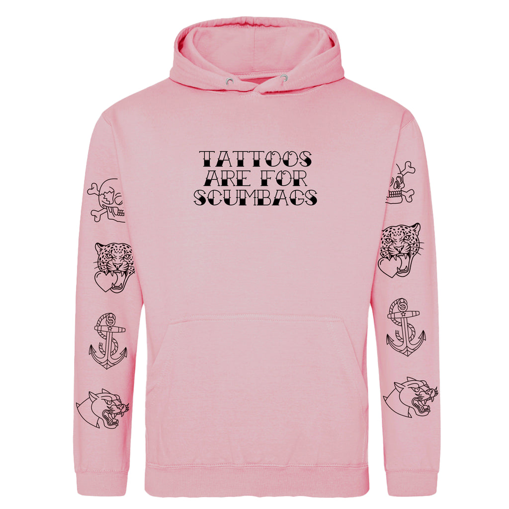 TATTOOS ARE FOR SCUMBAGS TATTOO SLEEVE HOODIE