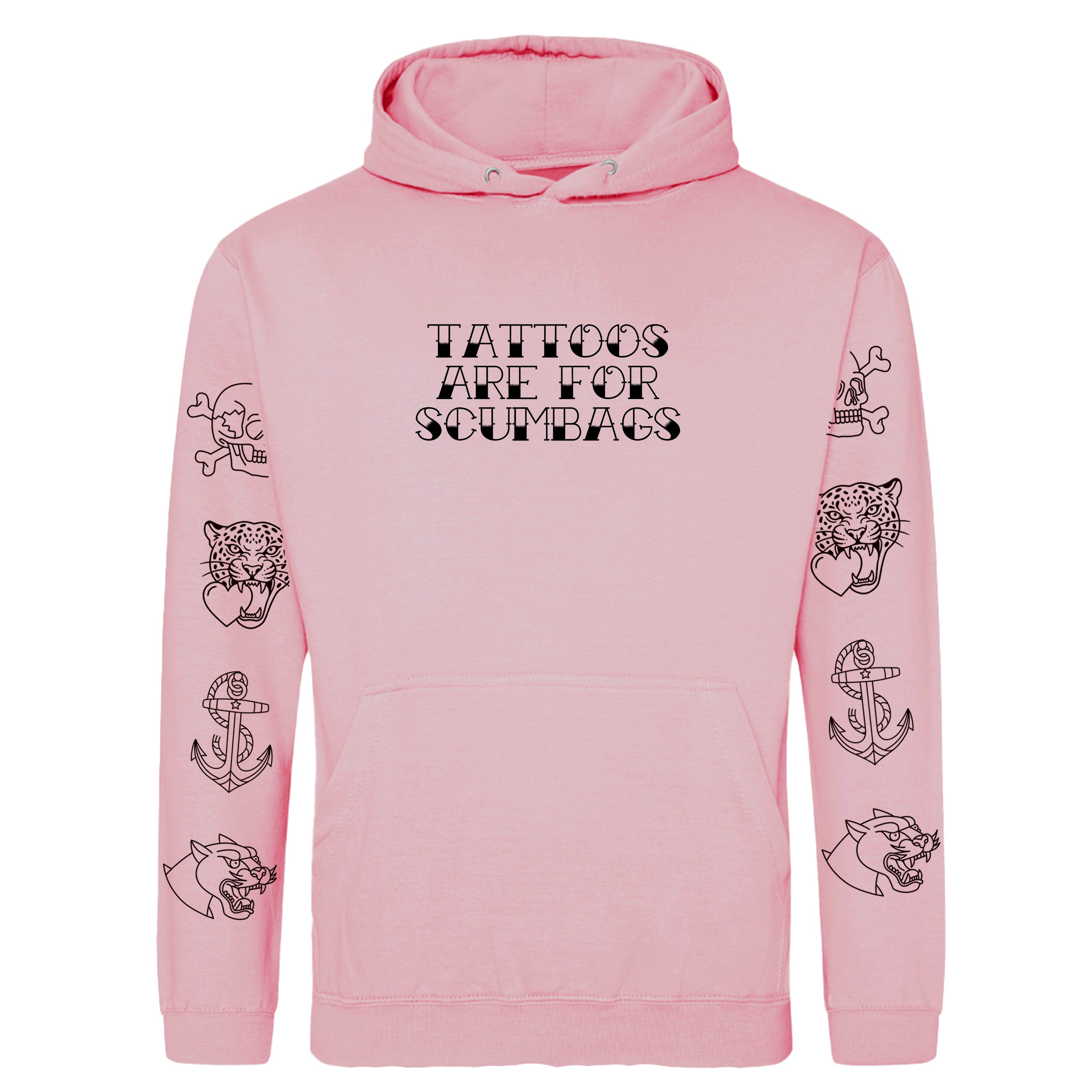 TATTOOS ARE FOR SCUMBAGS TATTOO SLEEVE HOODIE