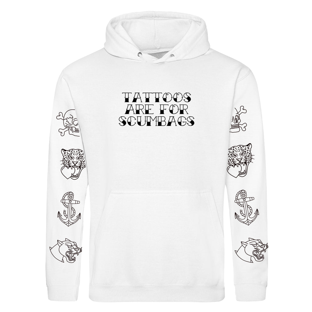 TATTOOS ARE FOR SCUMBAGS TATTOO SLEEVE HOODIE