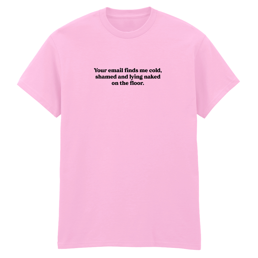 YOUR EMAIL FINDS ME SHAMED T-SHIRT