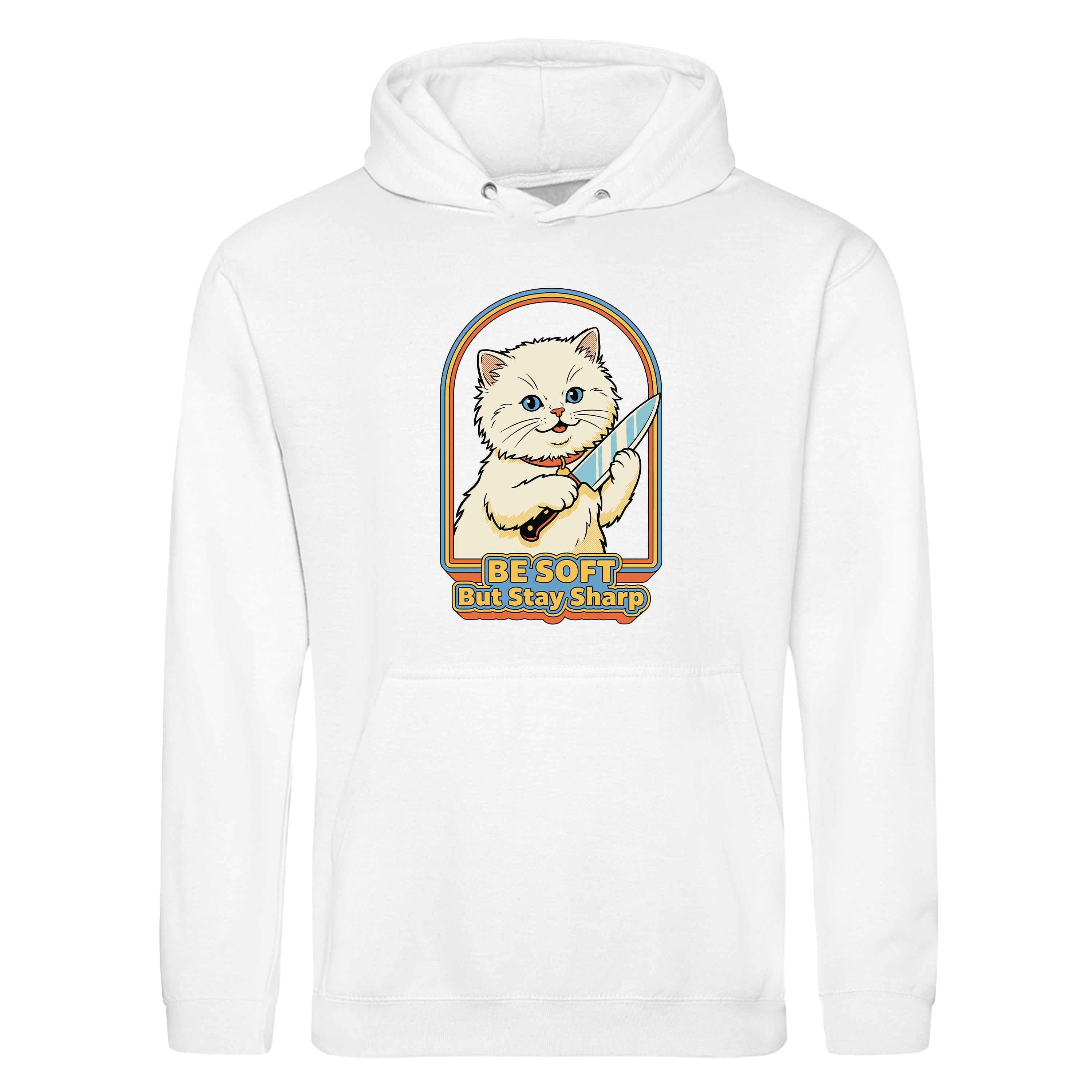 BE SOFT BUT STAY SHARP CAT HOODIE