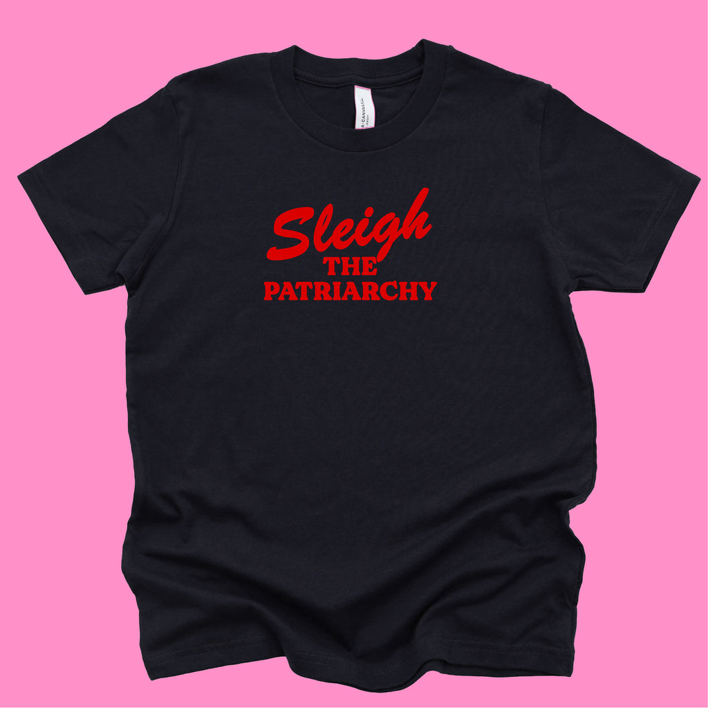 SLEIGH THE PATRIARCHY CHRISTMAS KIDS T-SHIRT