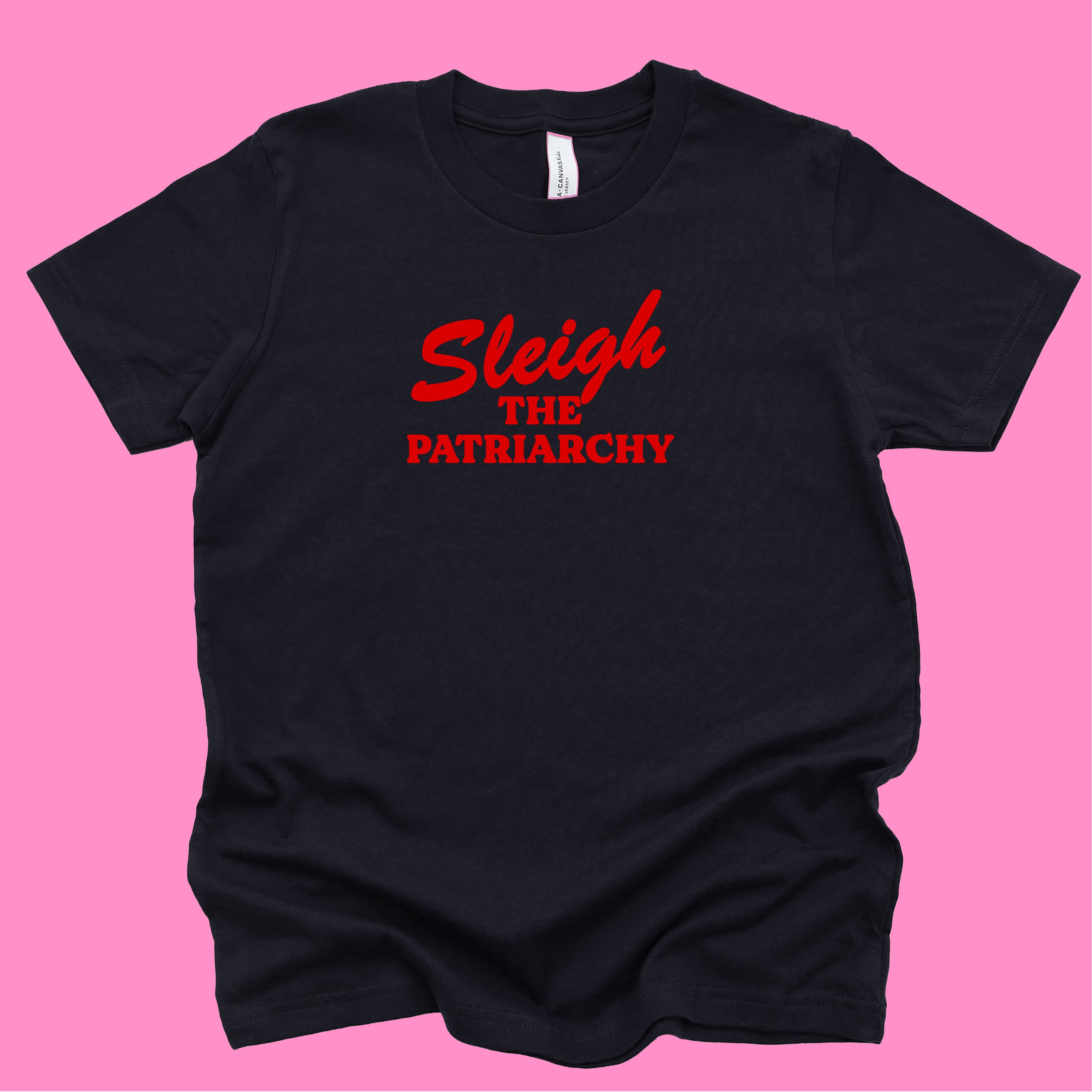 SLEIGH THE PATRIARCHY CHRISTMAS KIDS T-SHIRT