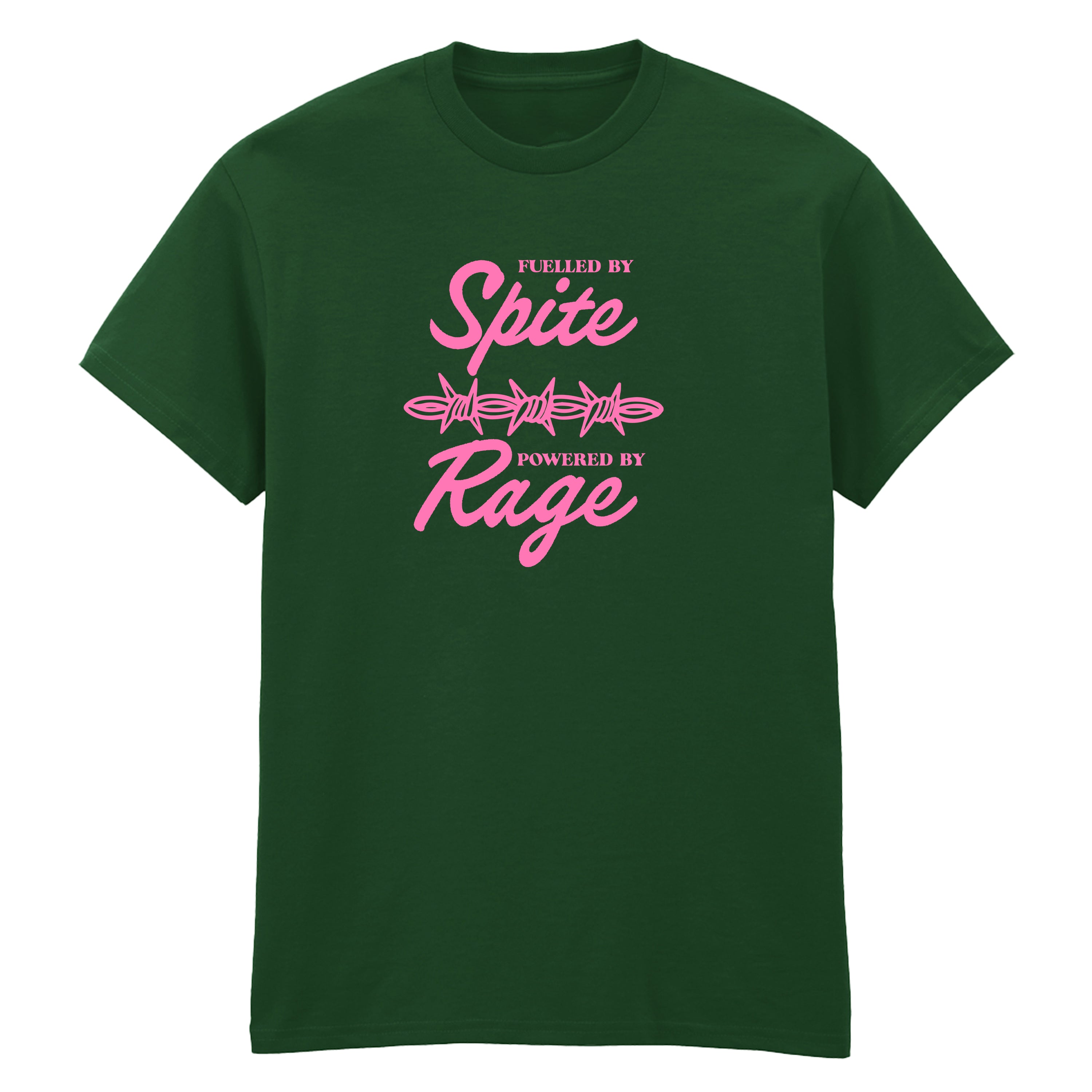 FUELLED BY SPITE POWERED BY RAGE T-SHIRT