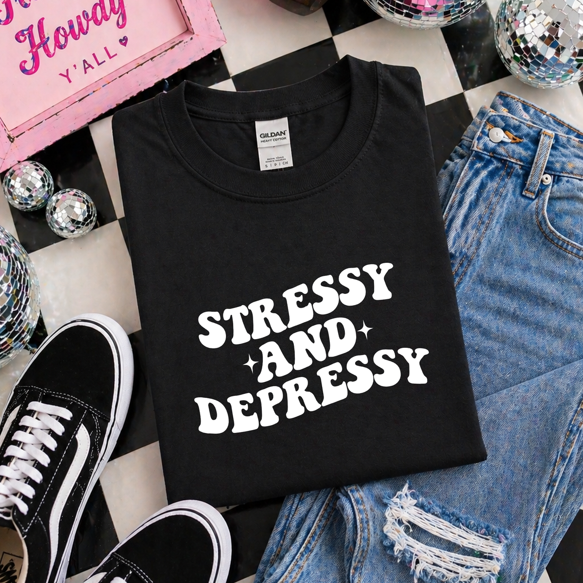 STRESSY AND DEPRESSY T-SHIRT