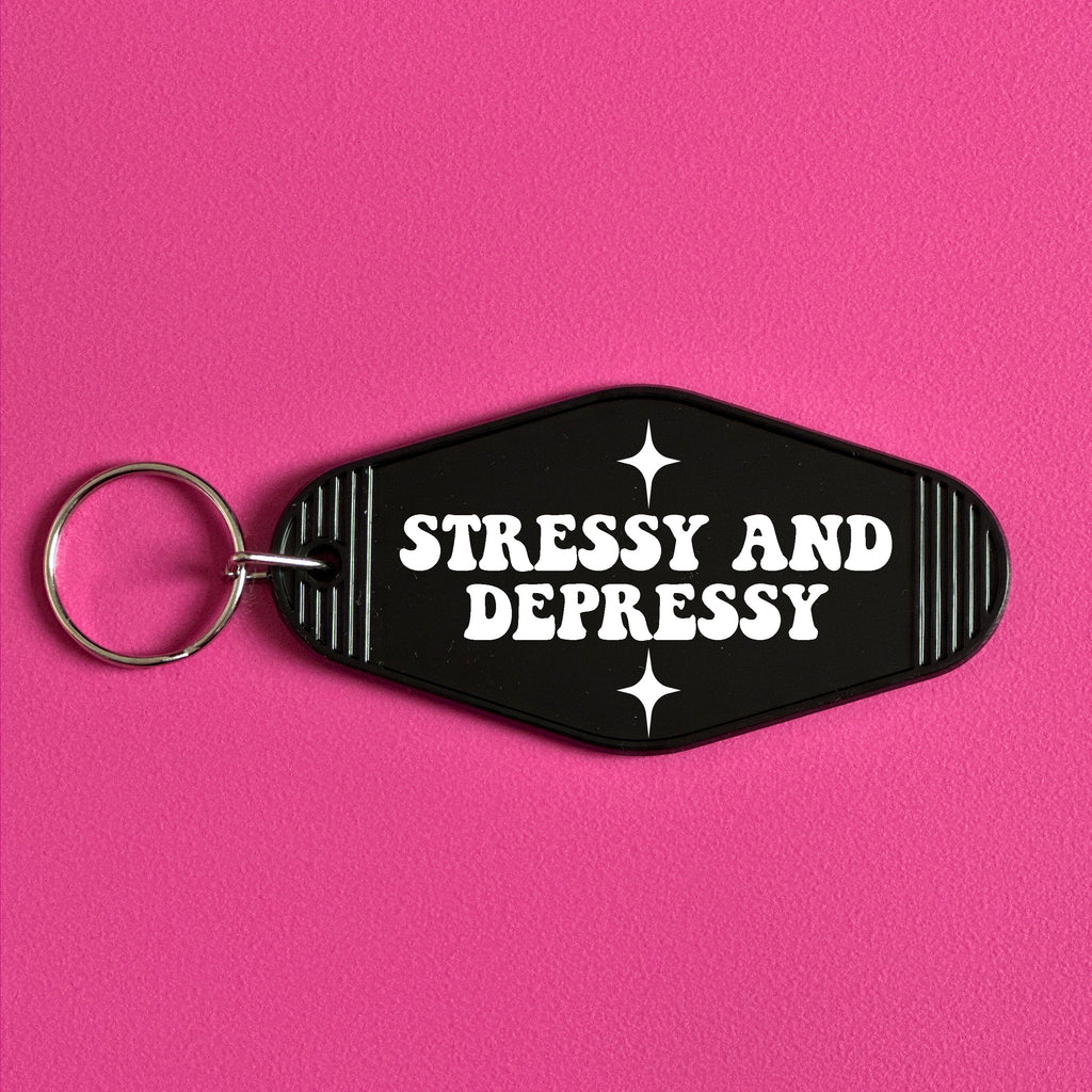 STRESSY AND DEPRESSY KEYRING
