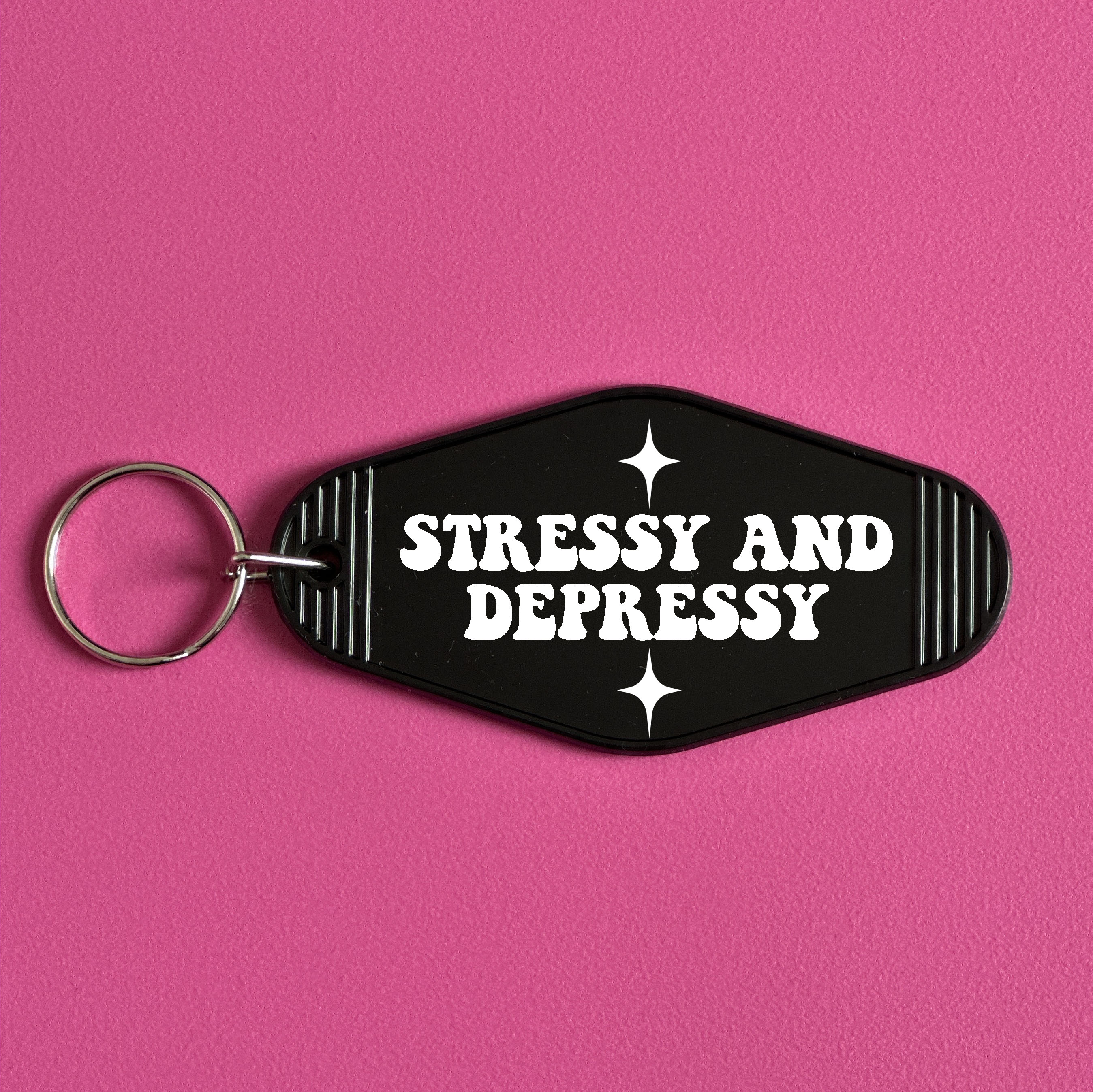 STRESSY AND DEPRESSY KEYRING