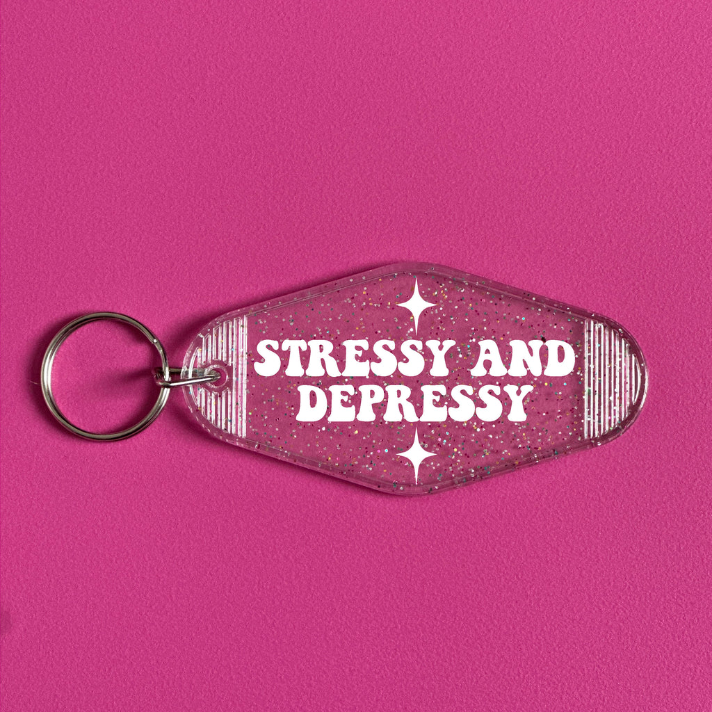STRESSY AND DEPRESSY KEYRING