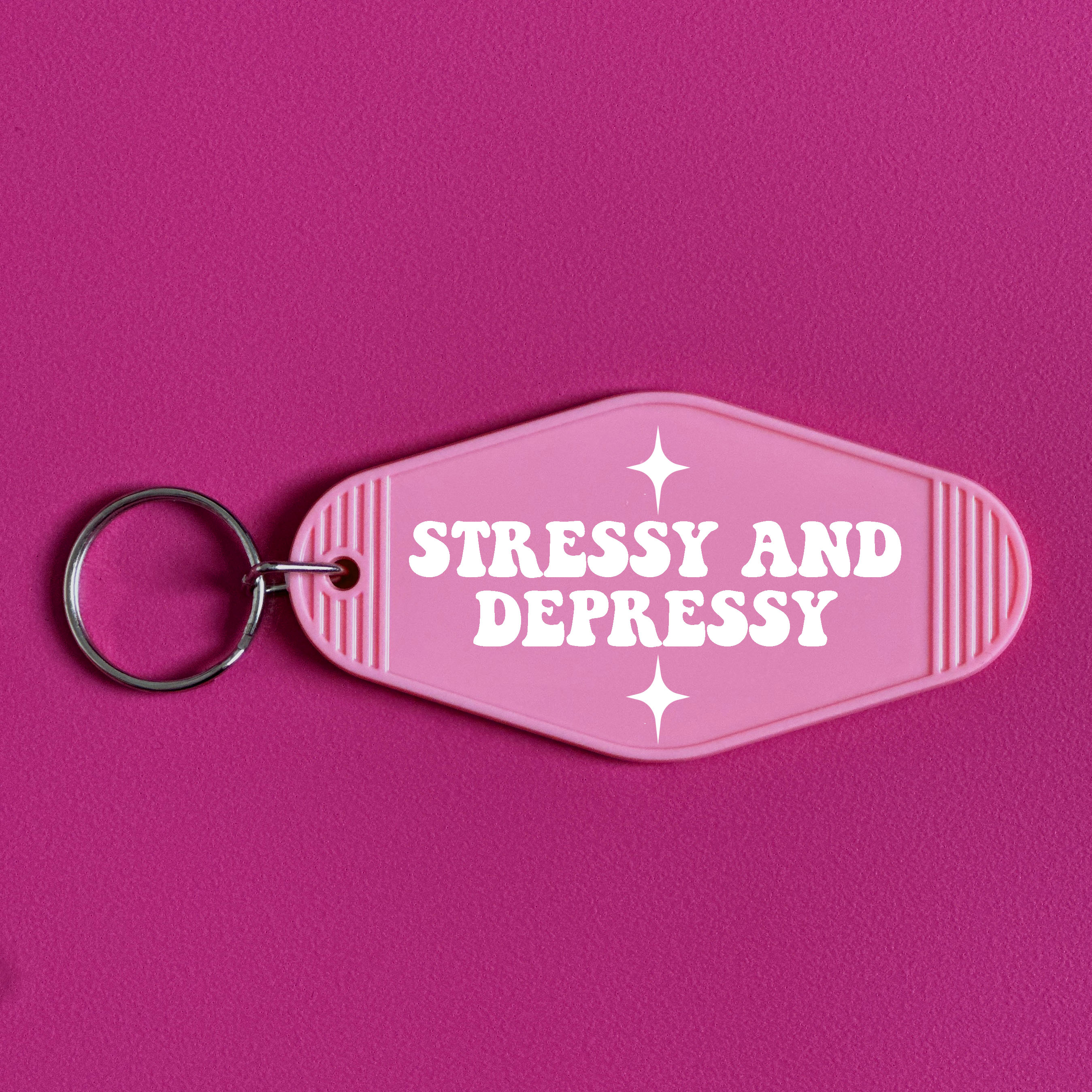 STRESSY AND DEPRESSY KEYRING