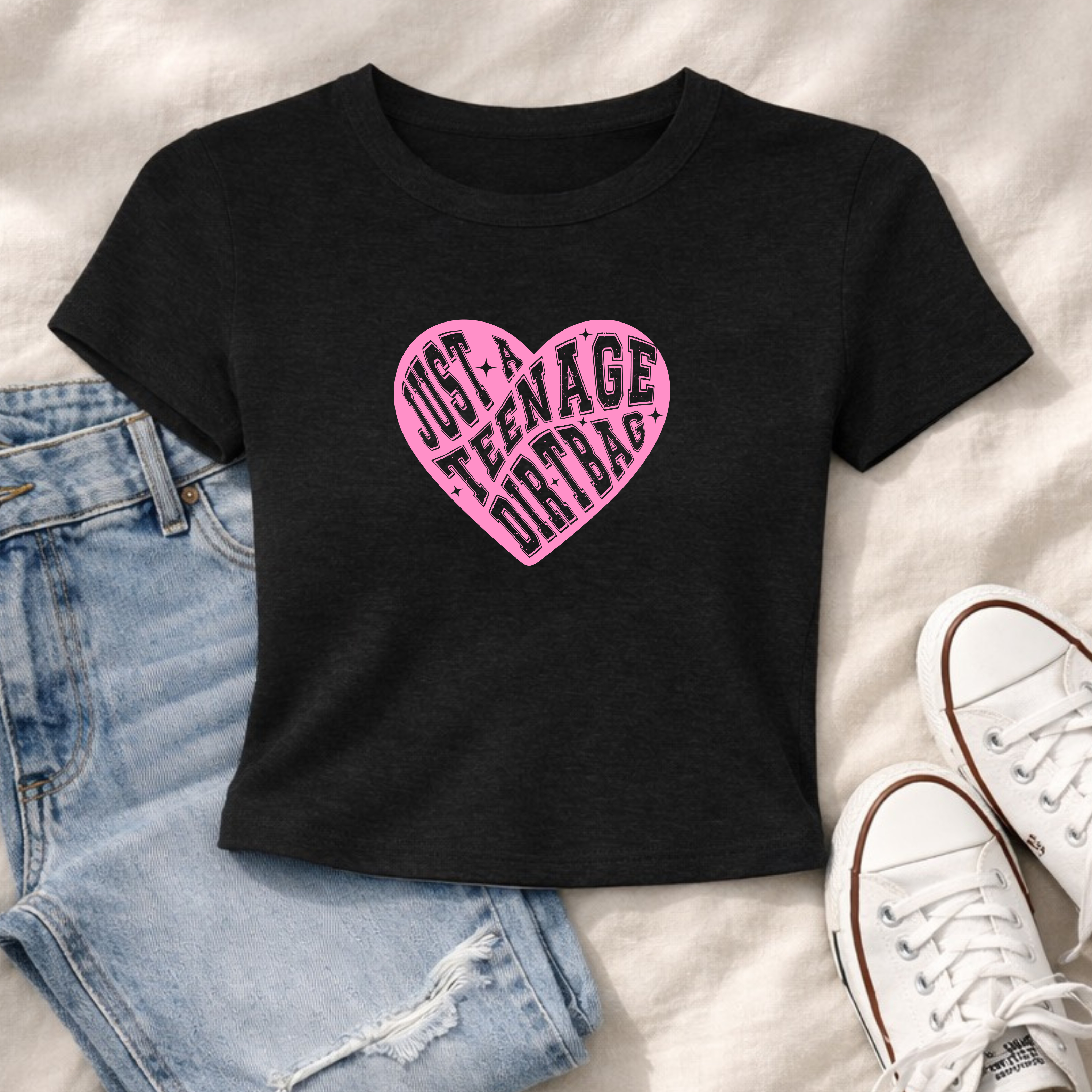 TEENAGE DIRTBAG HEART BABY T-SHIRT