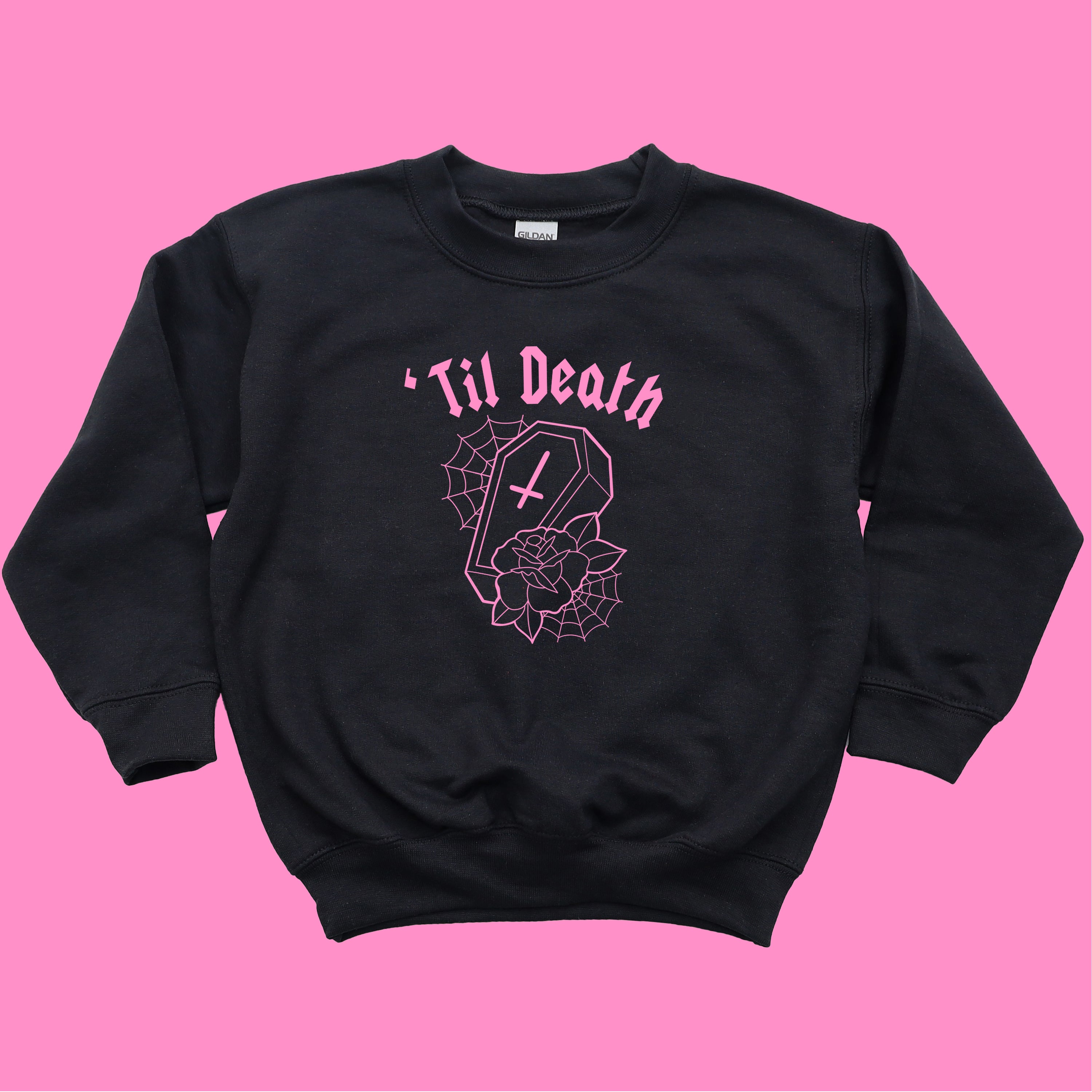 TIL DEATH COFFIN KIDS SWEATSHIRT