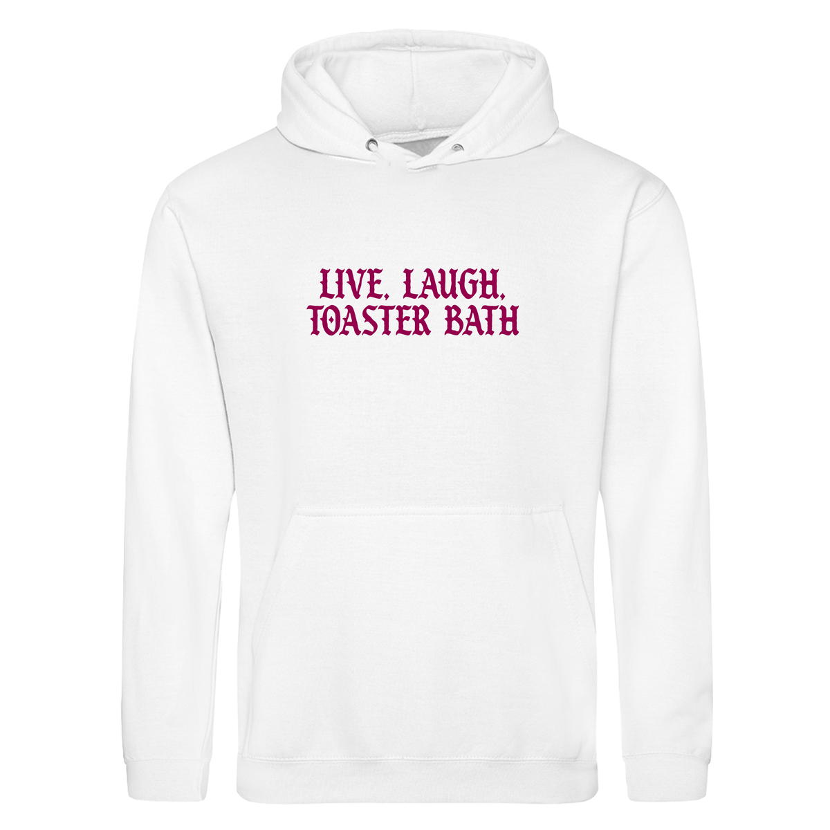LIVE, LAUGH. TOASTER BATH HOODIE