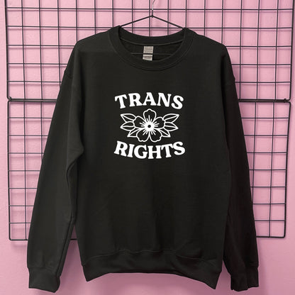 TRANS RIGHTS FLOWER SWEATSHIRT