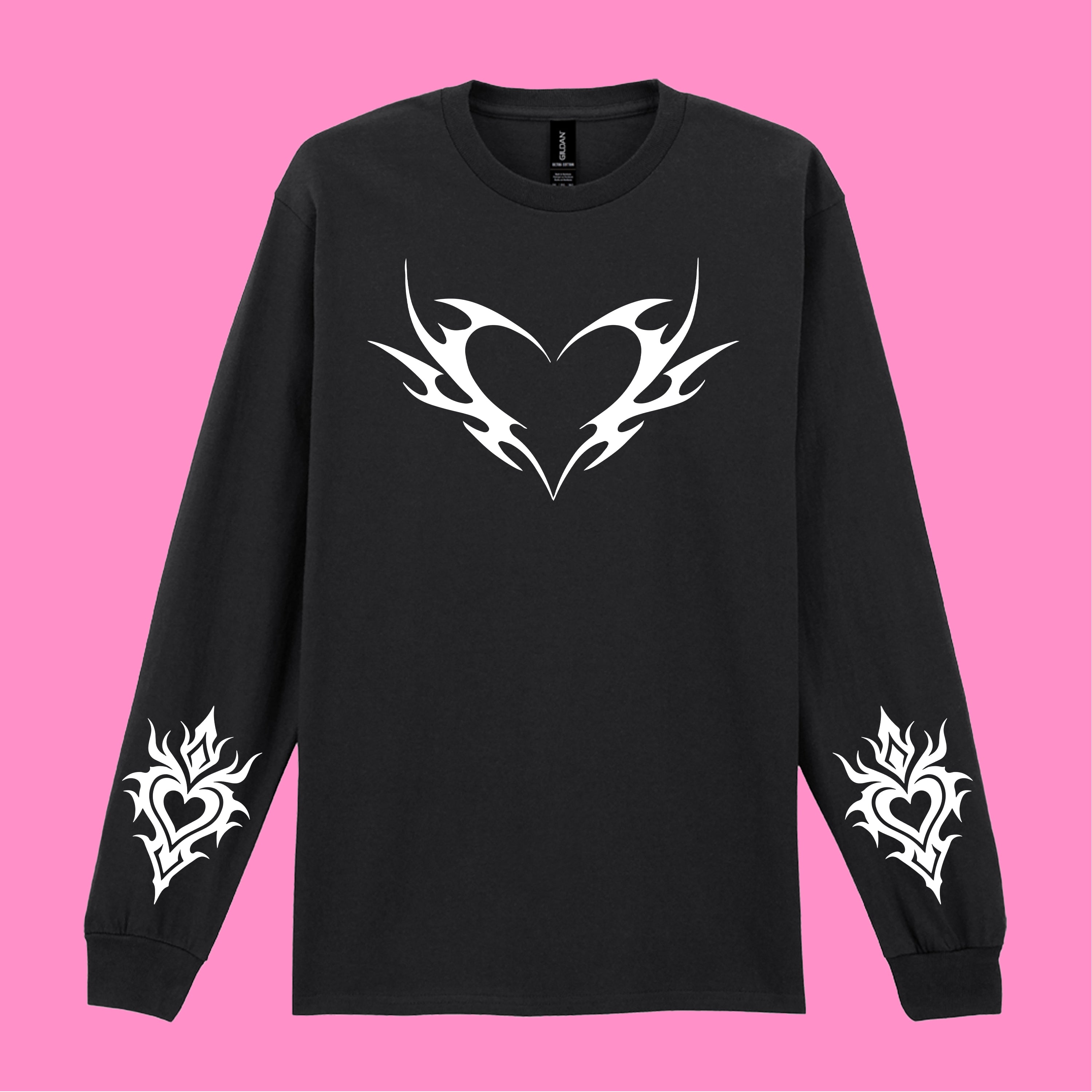 TRIBAL HEART LONG SLEEVED T-SHIRT