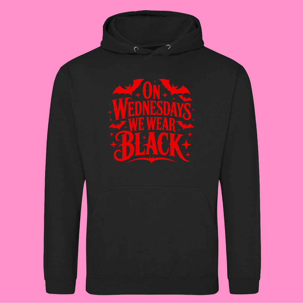 ON WEDNESDAYS WE WEAR BLACK HOODIE