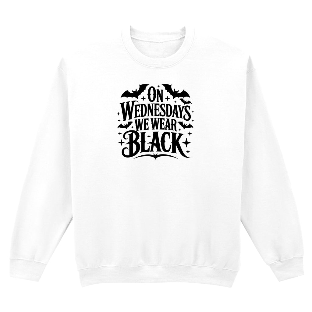 ON WEDNESDAYS WE WEAR BLACK SWEATSHIRT