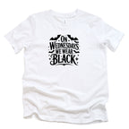 ON WEDNESDAYS WE WEAR BLACK KIDS T-SHIRT