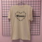 WOMEN BARBED WIRE HEART T-SHIRT
