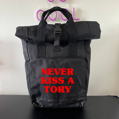 NEVER KISS A TORY BACKPACK